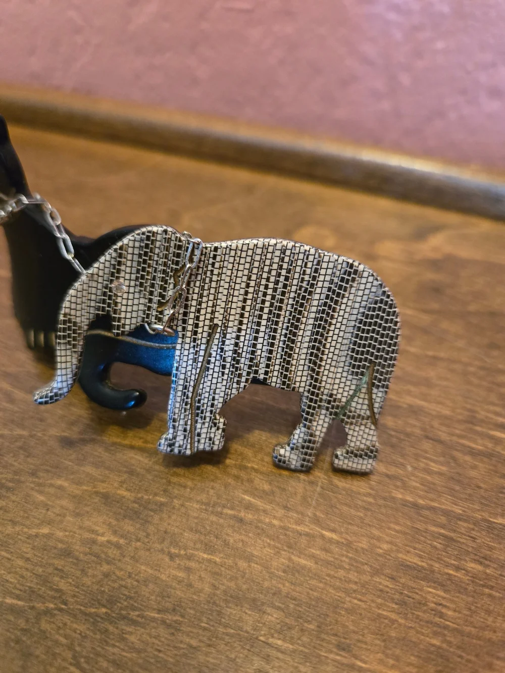Vintage French Barrette – Panther & Elephant